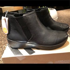 Black Leather Ankle Boots